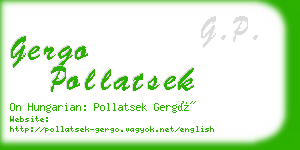 gergo pollatsek business card
